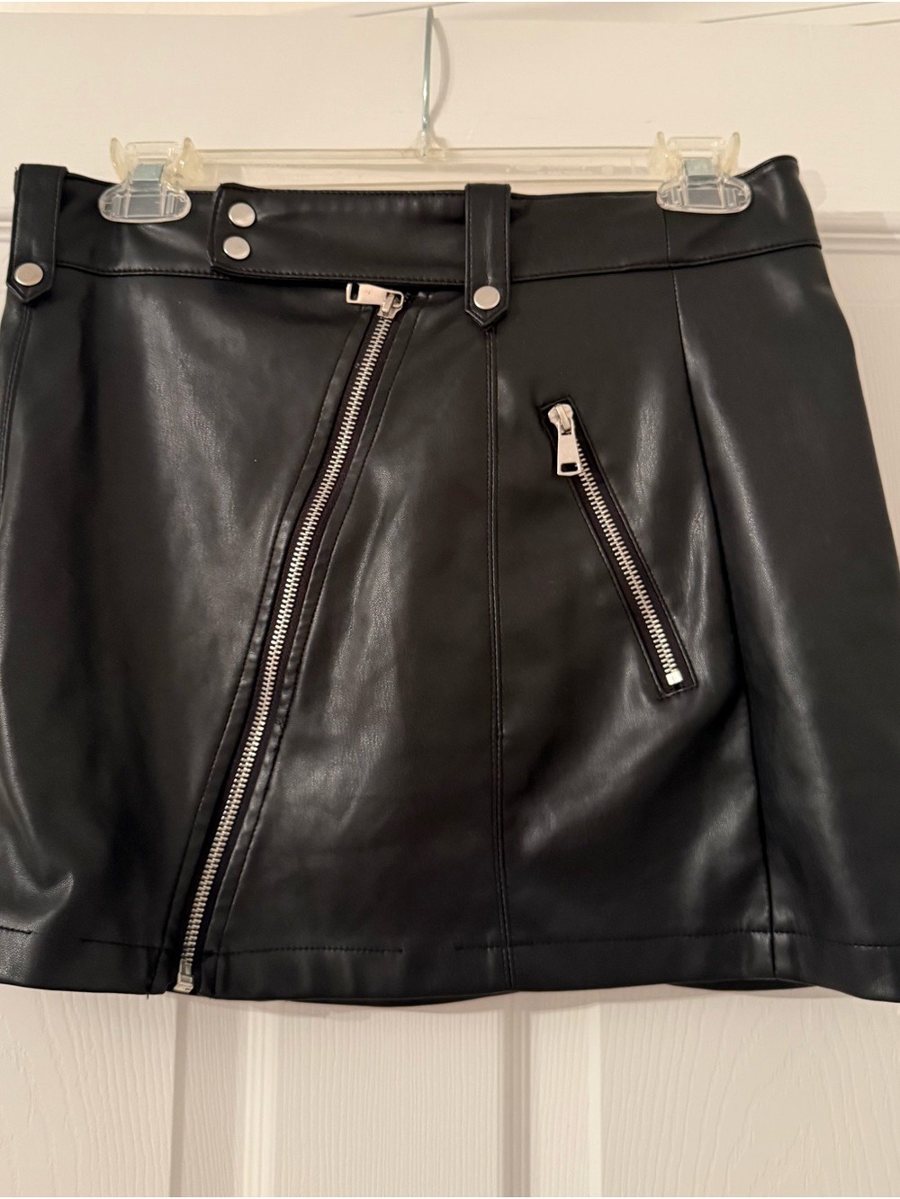Zara Black Faux Leather Moto Mini